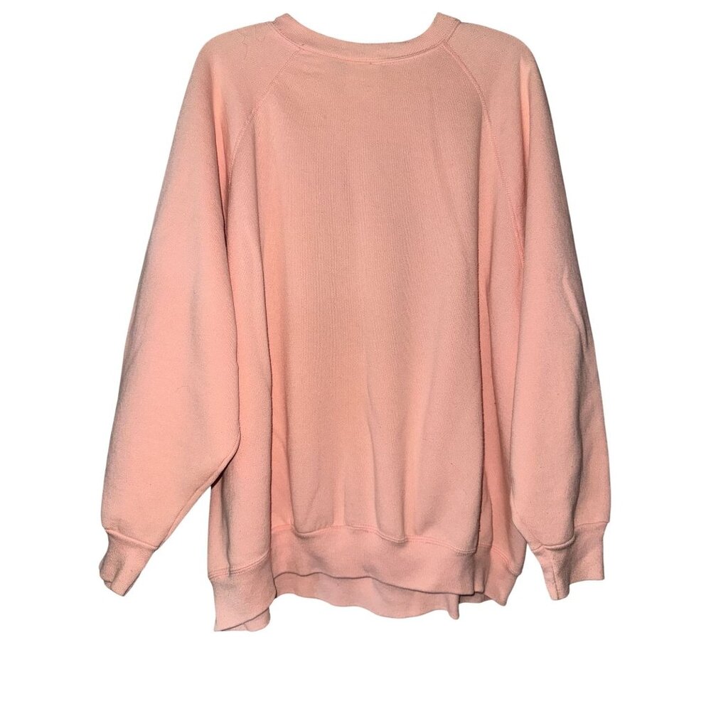 XXL Vintage Tultex Kitten Print Pink Sweatshirt - Picture 7 of 7